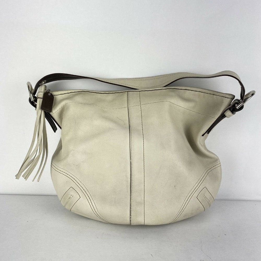 Coach Authentic Taupe Hand Bag W/coin Purse L05D-8A03 Short Strap Shoulder Bag